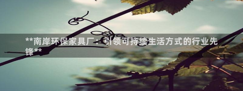 杏耀平台登录网址是什么：**南岸环保家具厂：引领可持续生活方