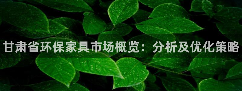 杏耀客户端登录：甘肃省环保家具市场概览：分析及优化策略